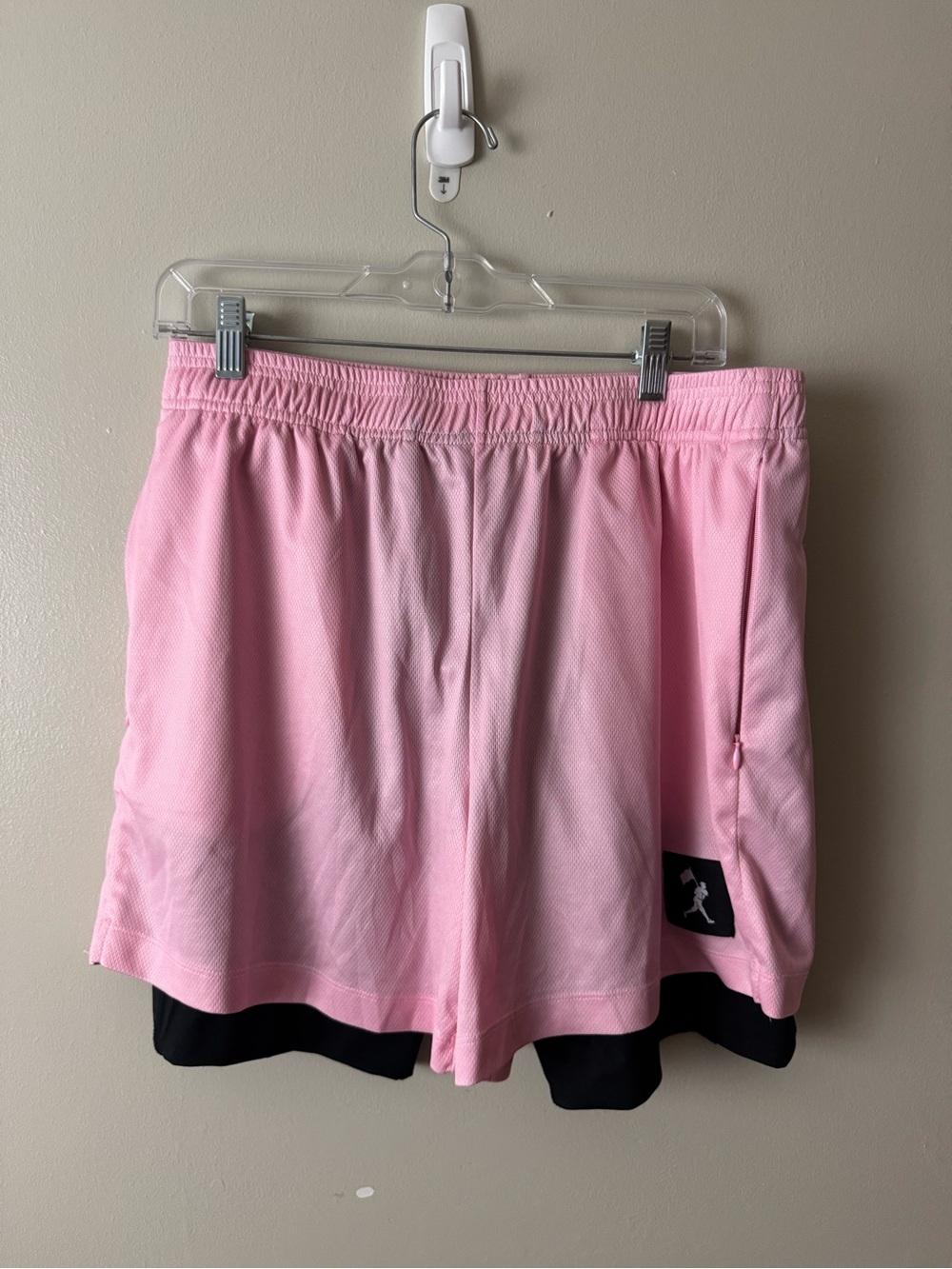 Men’s Baseballism Pink and Black Athletic Shorts Large